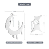 Sevenless Star Moon Stainless Steel Polished Pendant