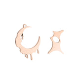 Sevenless Star Moon Stainless Steel Polished Pendant