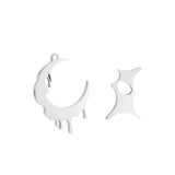 Sevenless Star Moon Stainless Steel Polished Pendant