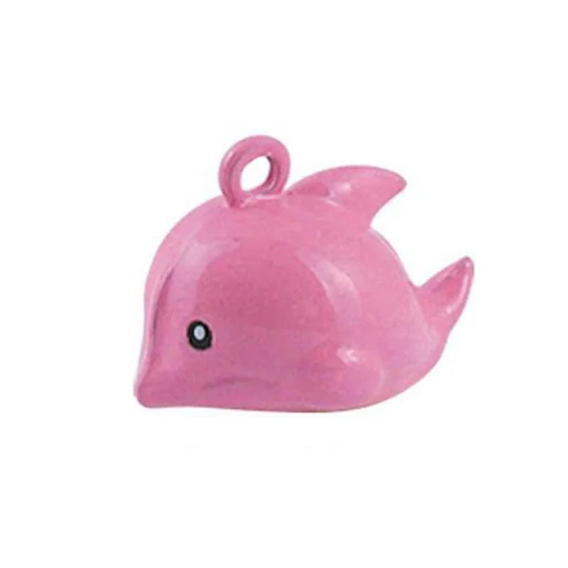 Enamel Dolphin Copper Craft Cartoon Charm Bells Pendant