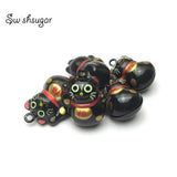 Cartoon Lucky Cat Jingle Bell Charms Pet Animal Necklace Kids Children Pendant
