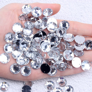 Sew On Rhinestones 10-20mm Flatback Crystal Stone For Dress Making
