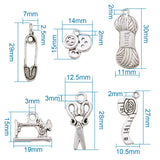 Tibetan Style Sewing Knitting Alloy Pendants Set