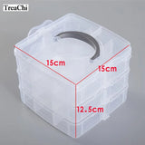 Travel Jewelry Box Portable Three-layer Storage Box
