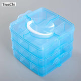 Travel Jewelry Box Portable Three-layer Storage Box