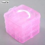 Travel Jewelry Box Portable Three-layer Storage Box