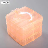 Travel Jewelry Box Portable Three-layer Storage Box