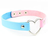 Sexy PU Leather Heart Necklace Choker Harajuku Punk Women