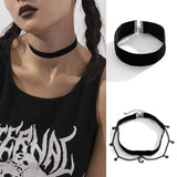 Goth Double Layers Star Moon Pendant Necklace