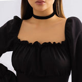 Goth Double Layers Star Moon Pendant Necklace