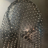 Crystal Rhinestone Mesh Hair Band Head Hoop Headband Cover Face Veil