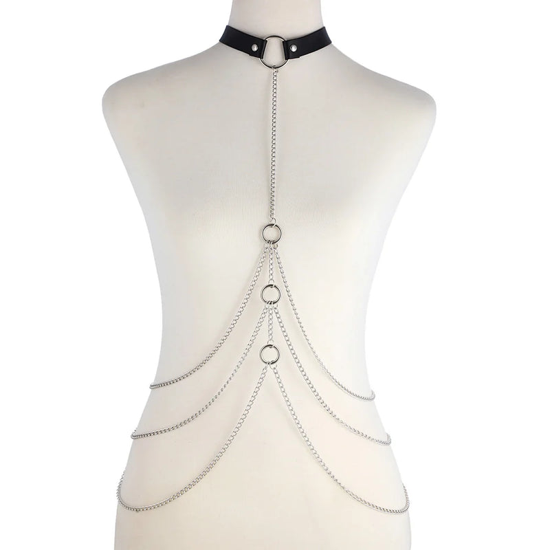 Sexy Body Chain Harness Women Metal Punk Style Nightclub