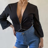 Copper Sequins Body Chain Necklace for Women