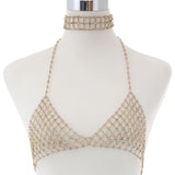 Sexy Rhinestone Bra Chain Body Accessories Jewelry