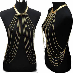 Sexy Chain Necklace Women Tassel Punk Long Necklace Female Jewelry