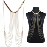Sexy Chain Necklace Women Tassel Punk Long Necklace Female Jewelry