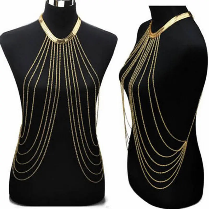 Sexy Chain Necklace Women Tassel Punk Long Necklace Female Jewelry