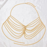 Sexy Chest Bra Thin Chain Waist Belly Necklace Bikini Bra Chain