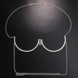 Sexy Gem Pendant Rhinestone Body Chain