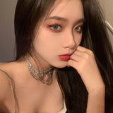 Sexy Rhinestone Tassel Necklace Dress Accessory Women Jewelry