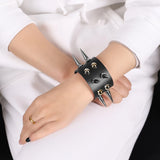 Gothic Punk Style Leather Wristband Harness Strappy Bondage Cage