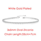 Crystal Tennis Choker Necklace Women Kpop Iced Out Cubic Zirconia Neck Chains