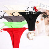 Sexy Multicolor Panties Body Chain Crystal 26 Initials Thong