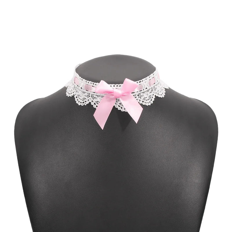 Sexy Lolita Lace Collar Choker Necklace Gothic BDSM Cosplay Party Jewelry
