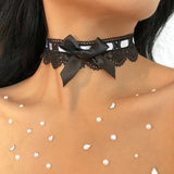 Sexy Lolita Lace Collar Choker Necklace Gothic BDSM Cosplay Party Jewelry