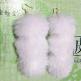 Fluffy Fur Ball Dangle Earrings for Women