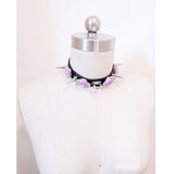 Sexy Harajuku Leather Lolita Flower Choker Punk Collar Necklace