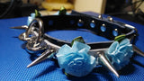Harajuku Leather Lolita Flower Stud Rivets Punk Choker Necklace