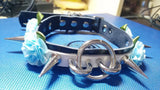 Harajuku Leather Lolita Flower Stud Rivets Punk Choker Necklace