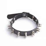 Sexy Harajuku Hot Dark Heart Rivet Necklaces Leather Choker