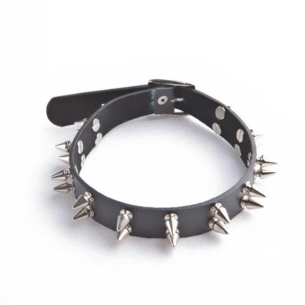 Sexy Harajuku Hot Dark Heart Rivet Necklaces Leather Choker