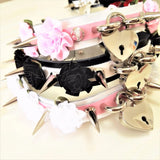 Harajuku Lolita Punk Goth LOCK High Rivet Necklaces Leather Choker
