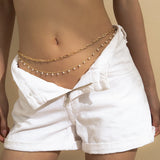 Sexy Pearl Star Charm Tassell Belly Belt Waist Chain Women Bohomia