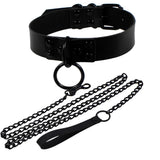 Sexy Goth Choker Leather Neck Bondage Cosplay Jewelry