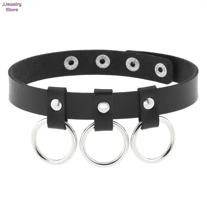 Sexy Gothic Heart Leather Chocker Necklace Punk Collar Women Men