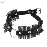Sexy Gothic Heart Leather Chocker Necklace Punk Collar Women Men