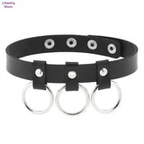Sexy Gothic Heart Leather Chocker Necklace Punk Collar Women Men