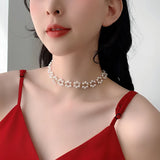 Harajuku Gothic Choker Leash Chain Punk Leather Collar Necklace