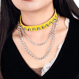 Sexy Harness Belt Jewelry Neck Punk Metal Chain Rivet
