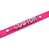 Personalized Leather Name Letters Choker Necklace