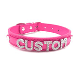 Personalized Leather Name Letters Choker Necklace