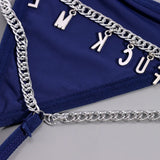 26 Initials Waist Chain Stainless Steel Bikini Thongs Body Chain