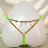 26 Initials Waist Chain Stainless Steel Bikini Thongs Body Chain