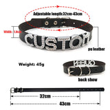 Sexy Rhinestone Letters SLUT Collar Choker Necklace