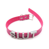 Sexy Rhinestone Letters SLUT Collar Choker Necklace