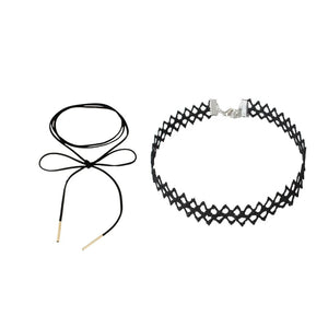 Sexy Lace Velvet Choker Necklace With Pendants Punk Retro Goth Girl Neck Jewelry